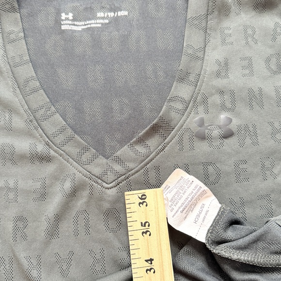 Under Armour Velocity Wordmark loose fit Short Sleeve Tee dark green - Picture 4 of 4